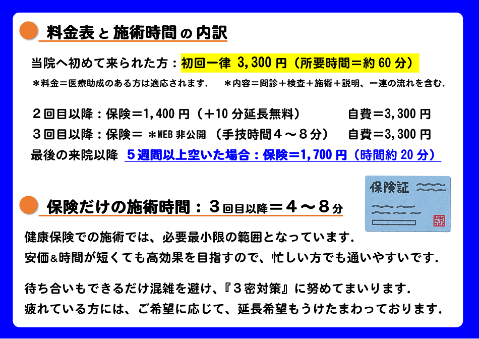 なかのう鍼灸接骨院は健康保険が使えます